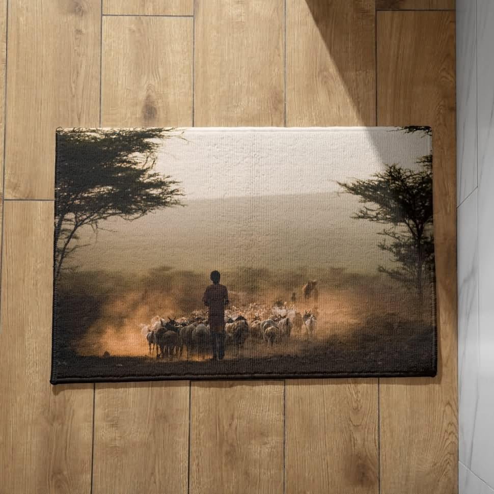 Tapis de cuisine absorbant CEVAN 45x75cm pour paillasson d'entrée extérieur