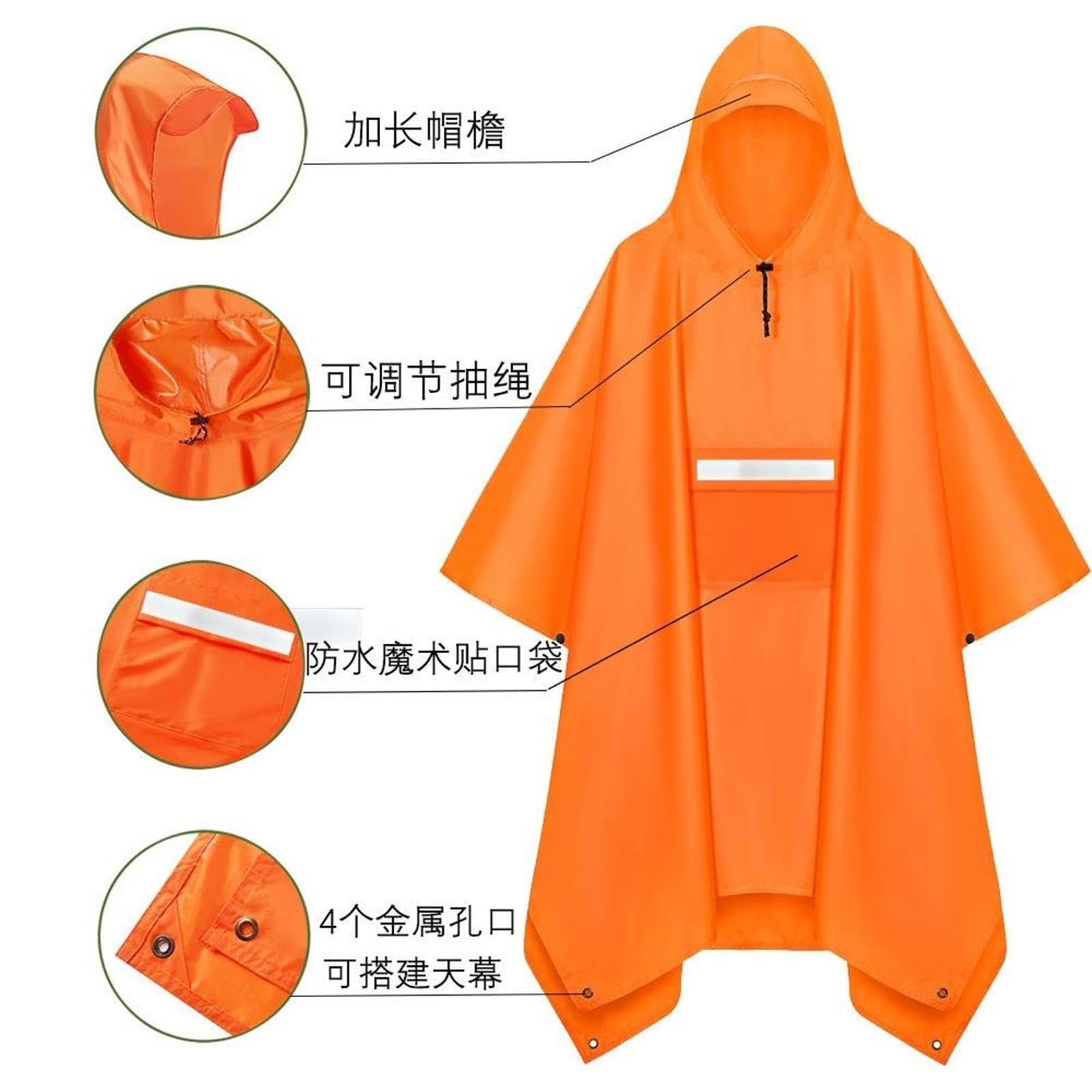 1 impermeabile poncho Per Escursioni A Piedi E In Bicicletta