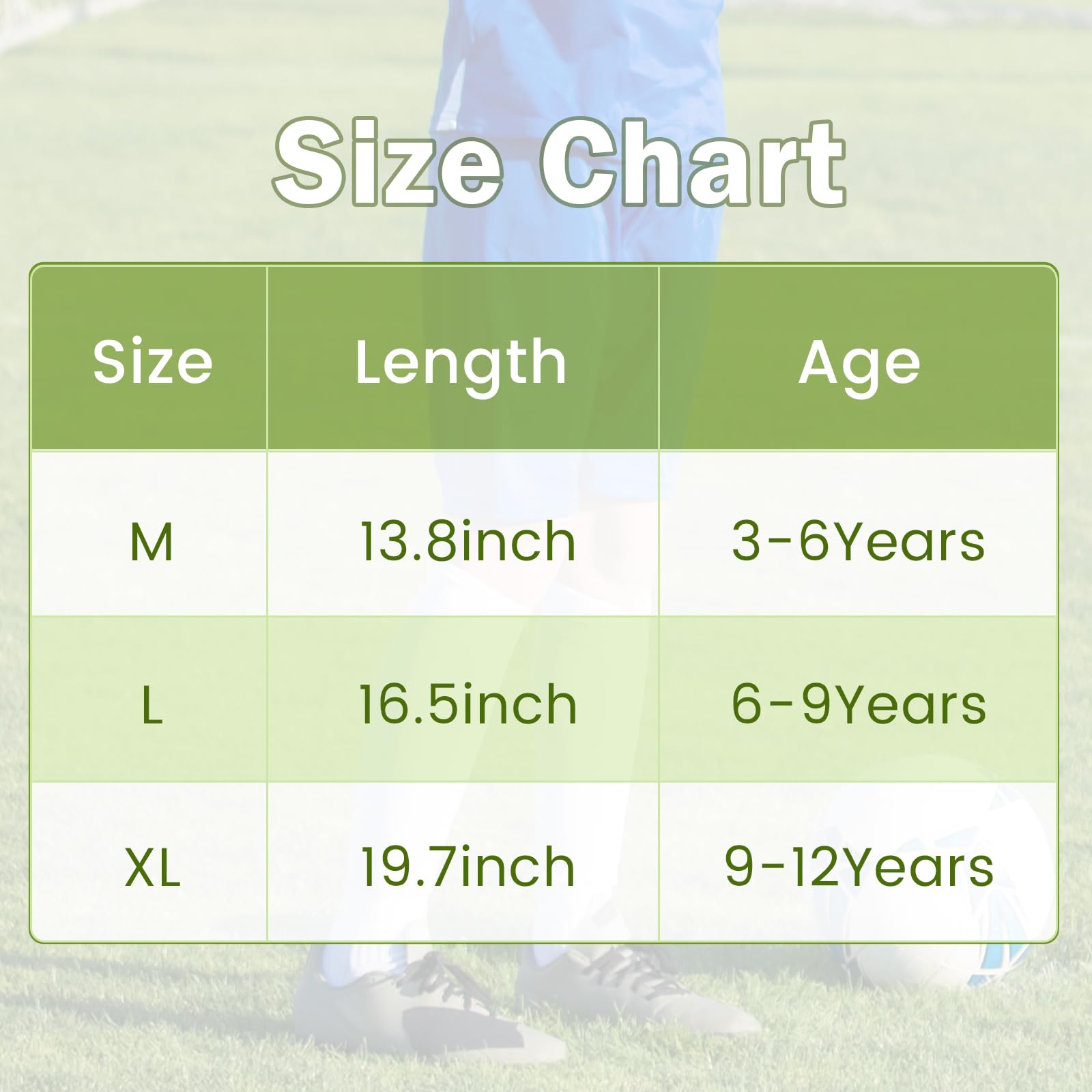 American Trends Calzini da calcio per bambini, a strisce, uniformi, al ginocchio, lunghi, per ragazzi e ragazze