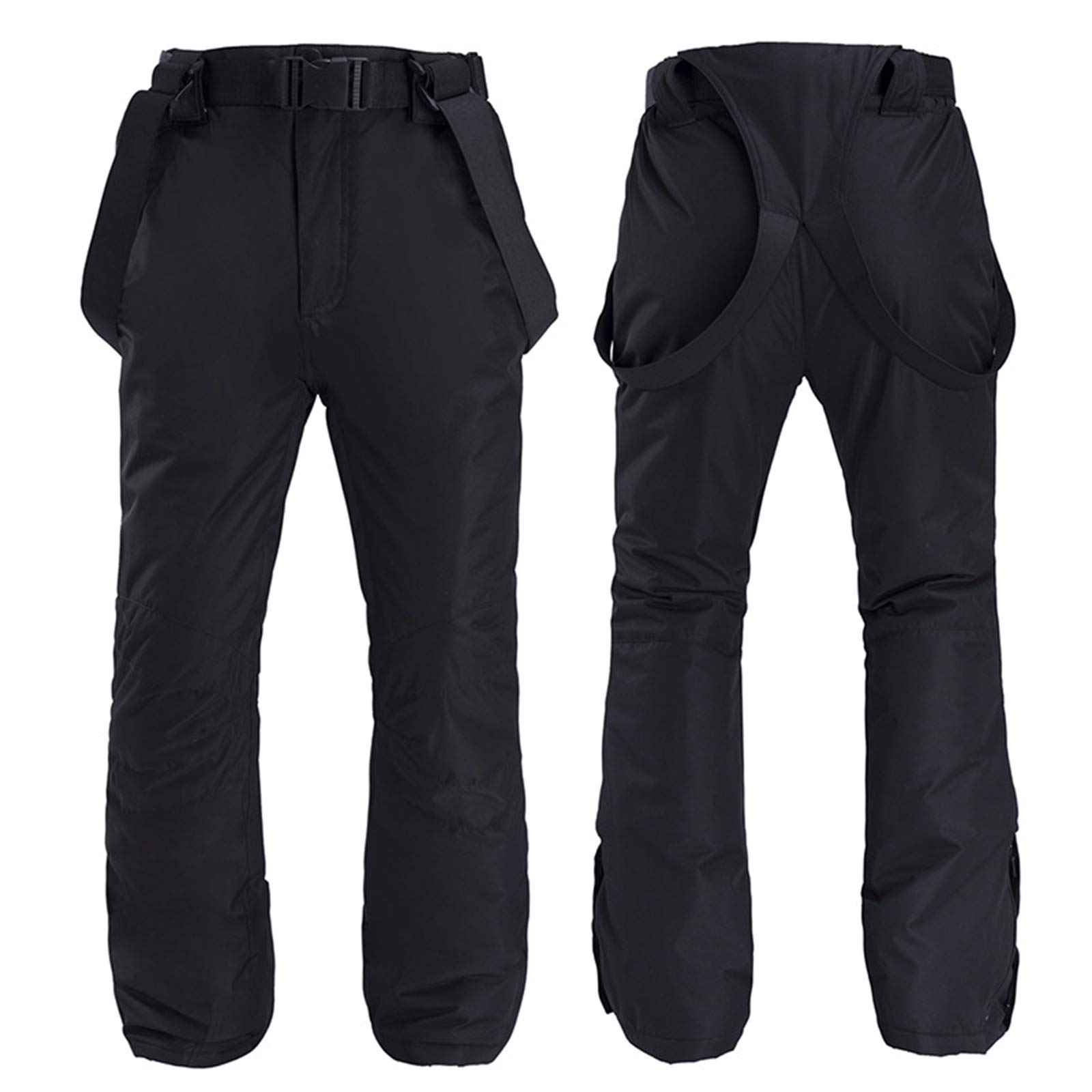 Dawwoti Pantalones De Esquí De Los Hombres con Los Apoyos, A Prueba De Viento De Espesor Traje De Esquí De Relleno De Algodón Pantalones De Esquí De Nieve Impermeables para Los Hombres Que Acampan