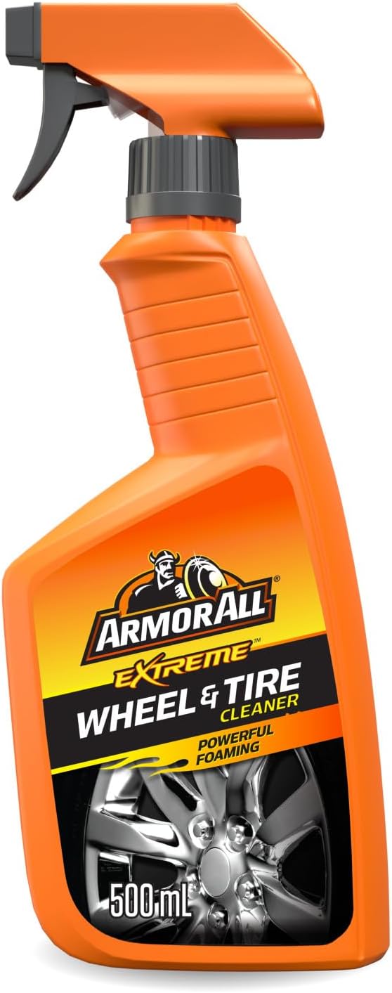 Wheel & Tyre Cleaning Spray 500ml, Triple Action Foaming Formula, Removes Dirt and Enhances Shine, Suitable for All Wheels, Ideal for Car & Motorcycle Detailing, Made in the UK