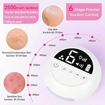 Pro Microdermabrasion Machine Mini Portable Facial Pore Vacuum Tool