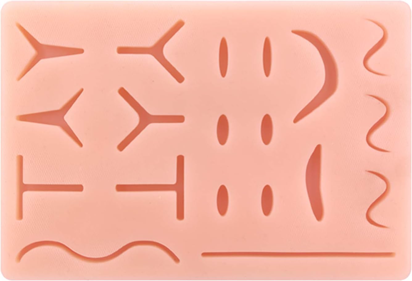 – Medarchitect Upgraded Suture Practice Pad Reusable Silicone Medical Training Skin Model with 19 Pre-Cut Wounds for Medical Practice Suturing Medical Student Training Education Course