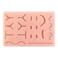 Vista 1 de Medarchitect Almohadilla de práctica de sutura mejorada de silicona reutilizable Modelo de piel de entrenamiento médico con 19 heridas precortadas