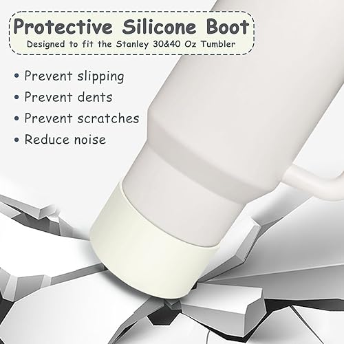 Miniatura 5 de Juego de accesorios para Stanley Cup, incluye 2 fundas de popote de 0.4 pulgadas, 1 tapón de silicona a prueba de derrames (juego de 3), 1 bonito