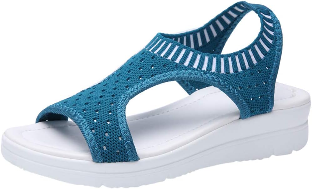 Severkill Women Ladies Breathable Comfort Espadrilles Hollow Out Casual Wedges Cloth Shoes Sandals