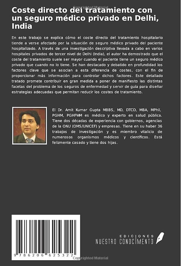Vista 2 de Coste directo del tratamiento con un seguro médico privado en Delhi, India (Spanish Edition)