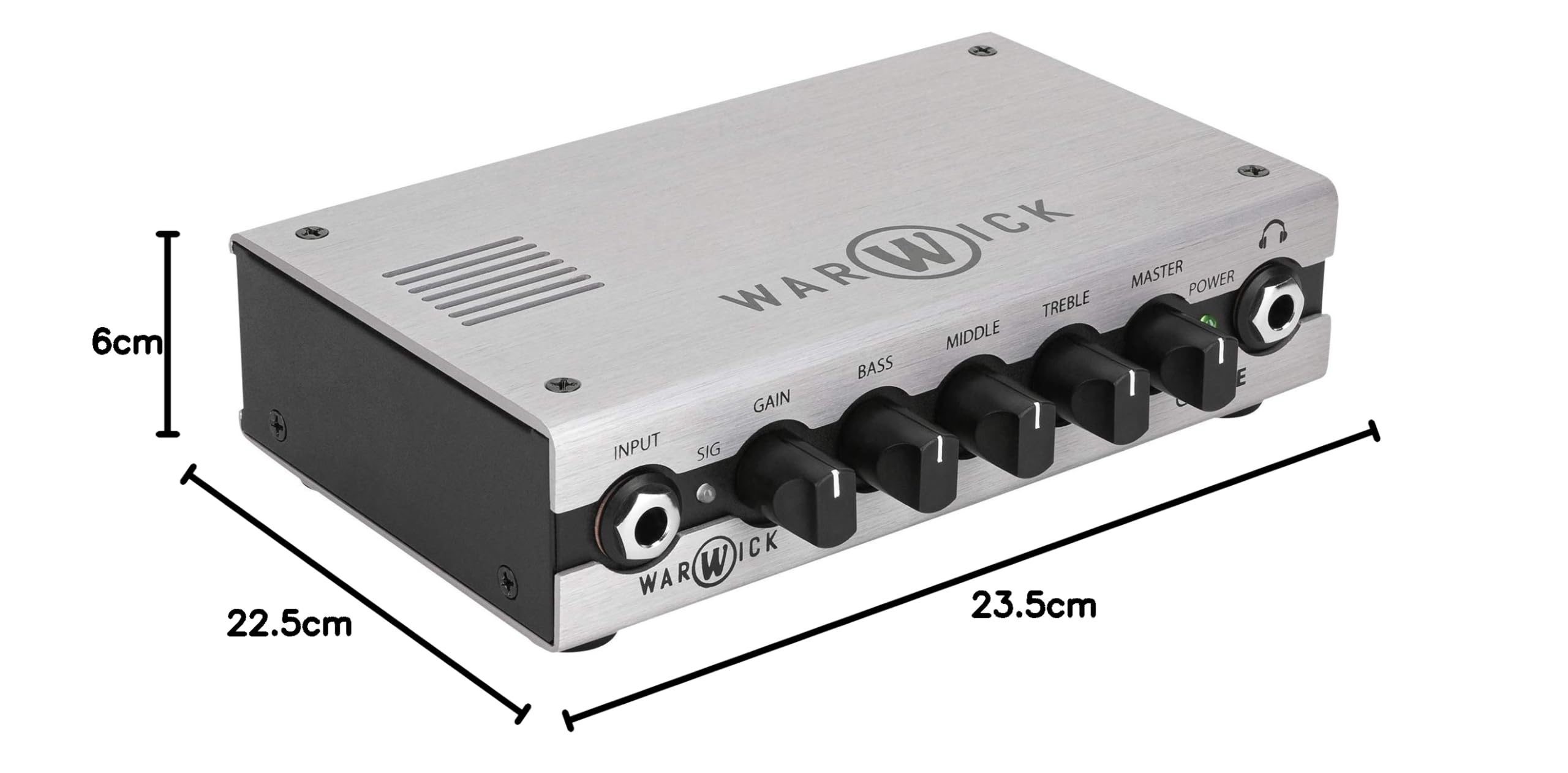 Warwick Gnome 200W Pocket Bass Amp Head Amplificatore per basso 4 Ohm 8 Ohm