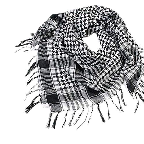 Women's Fall Winter Scarf Classic Tassel Plaid Tartan Warm Soft Chunky Square Blanket Wrap Shawl Scarves Soft Feel Scarf Tartan Gifts Arab Shemagh Keffiyeh Scarf Shawl Black