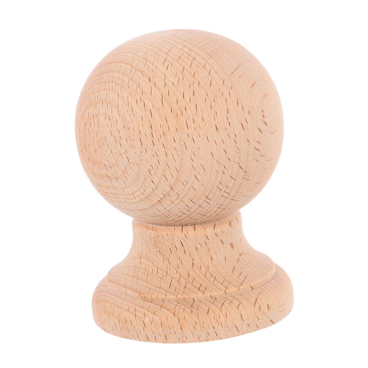 Roman Style Solid Wood Decorative Finials for Curtain Rods Wooden Spindle Cap Unfinished Decorative Finials