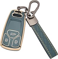 Vista 15 de Xotic Tech - Funda protectora de TPU con 3 botones de protección completa para llave sin llave, control remoto, con llavero compatible con Audi A3