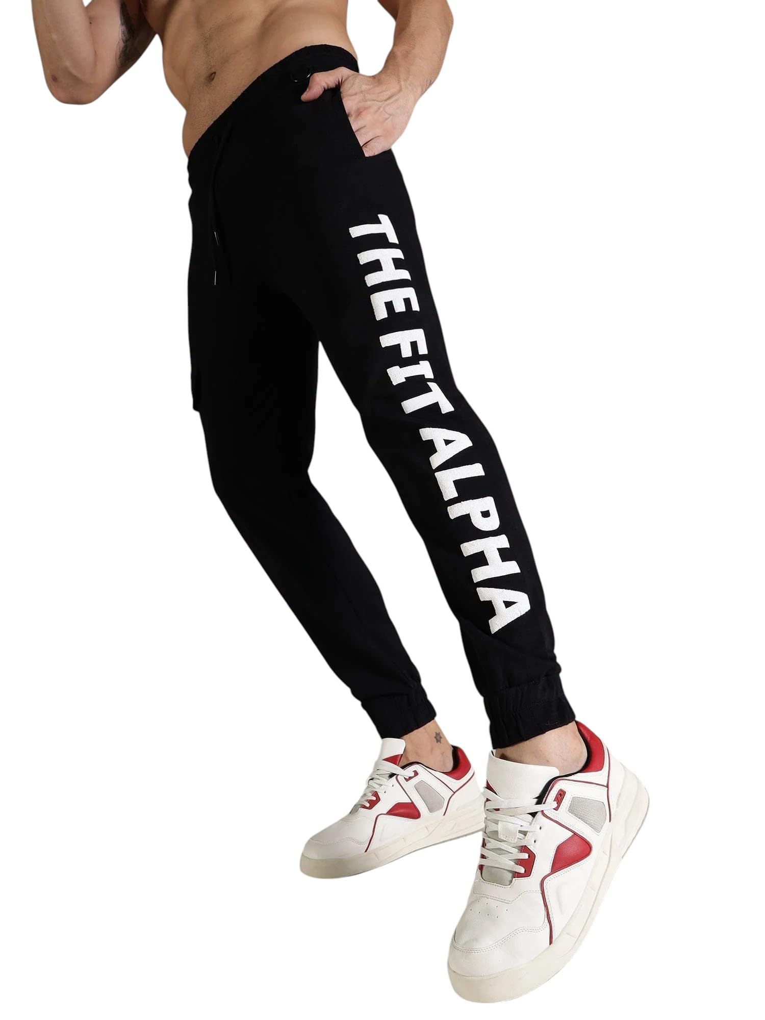 Cotton Terry Men's Joggers Cotton Terry Jogger Pants | Elastic Waist Casual Lounge Wear | Breathable Travel & Everyday Athleisure Bottoms | Peach-picture-17