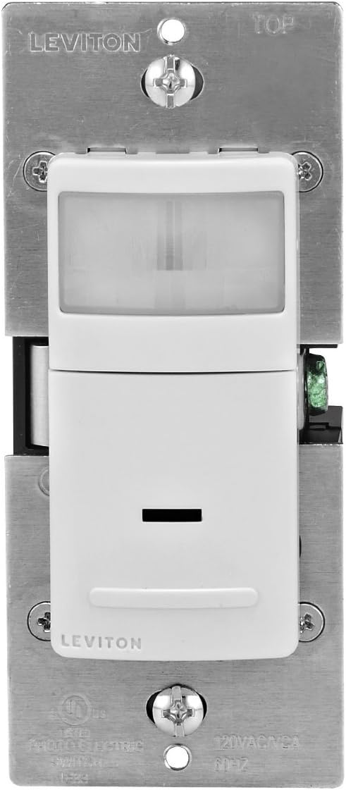 Leviton R02-IPS02-1LW White Single Pole Wide View Motion Activated Light Control