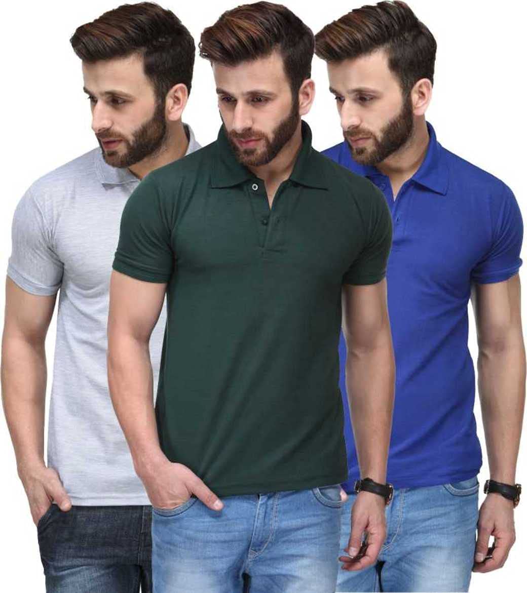 T.N.XRegular Fit Polo T-Shirts for Men Combo (Pack of 3)