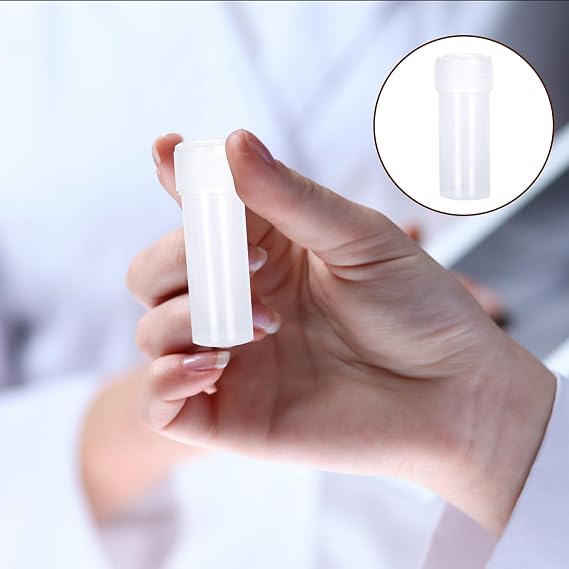 5mlPlastic Sample Bottle Storage Container CaseTest Tube Vial withScrew Cap