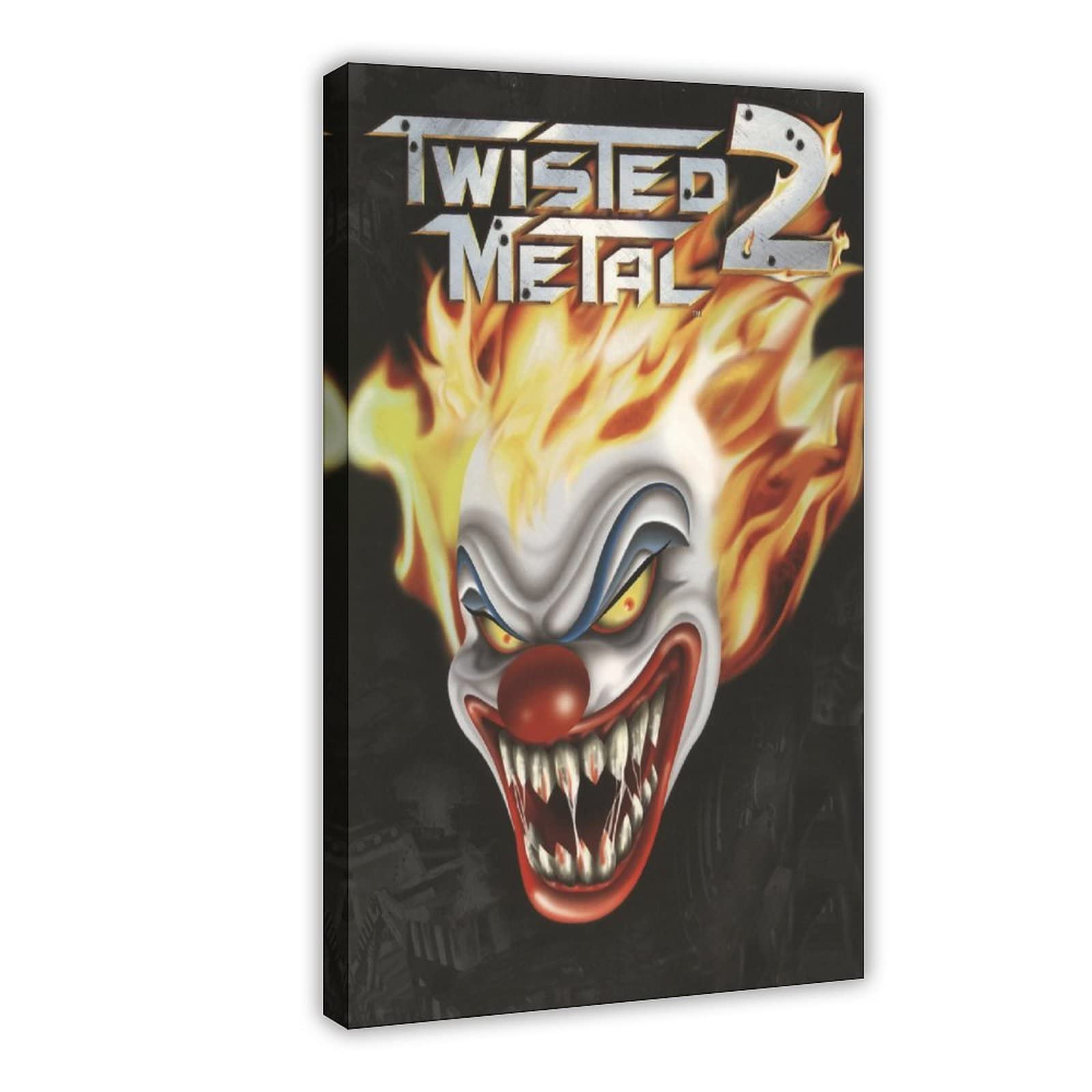 RIELLI Twisted Metal 2 Game Canvas Poster Wall Art Decor Print Picture Paintings for Living Room Bedroom Decoration Frame: 24x36inch(60x90cm)