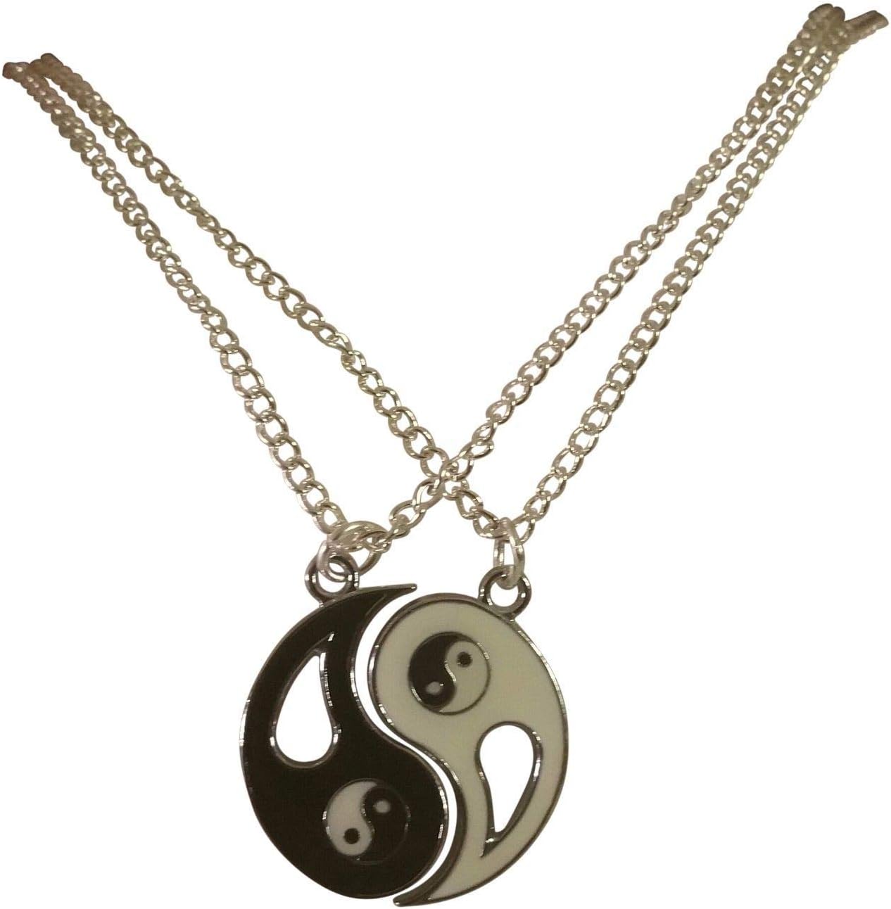 Porter Gallery USA Best Friend, Friendship, BFF, Set of 2 Yin & Yang Necklaces, 18" Chains, Box