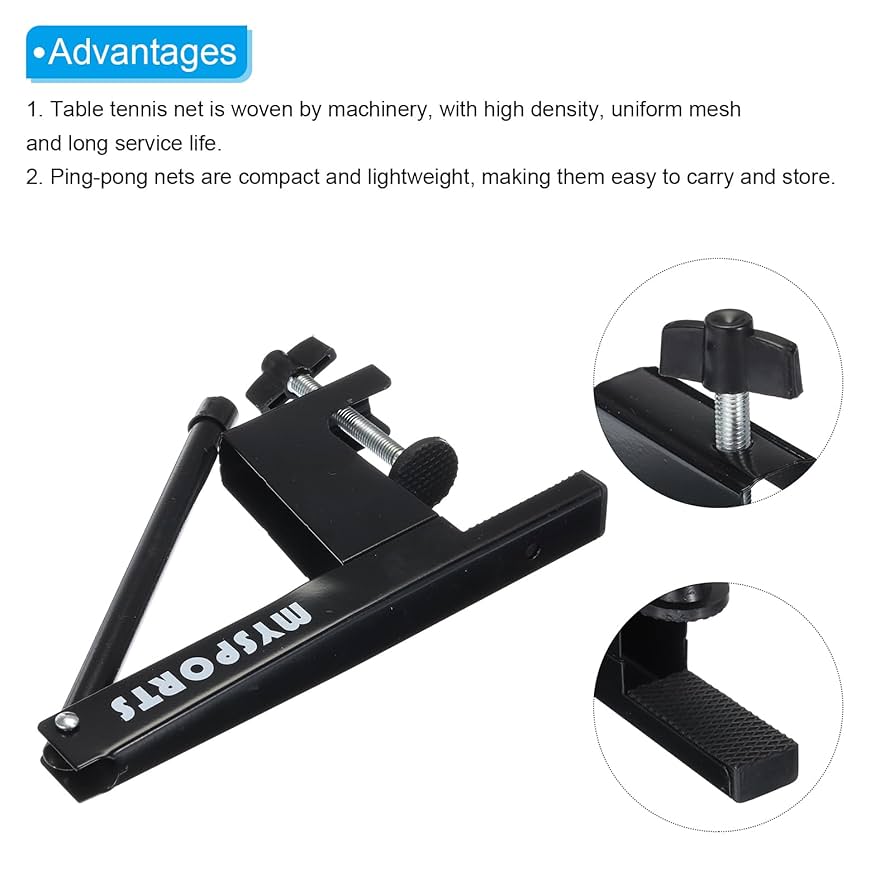 Table Tennis Net JOOLA Essentials Regulation & Post Set - Fits Standard Size Ping Pong Tables Up To 2 Inches Basket Pong