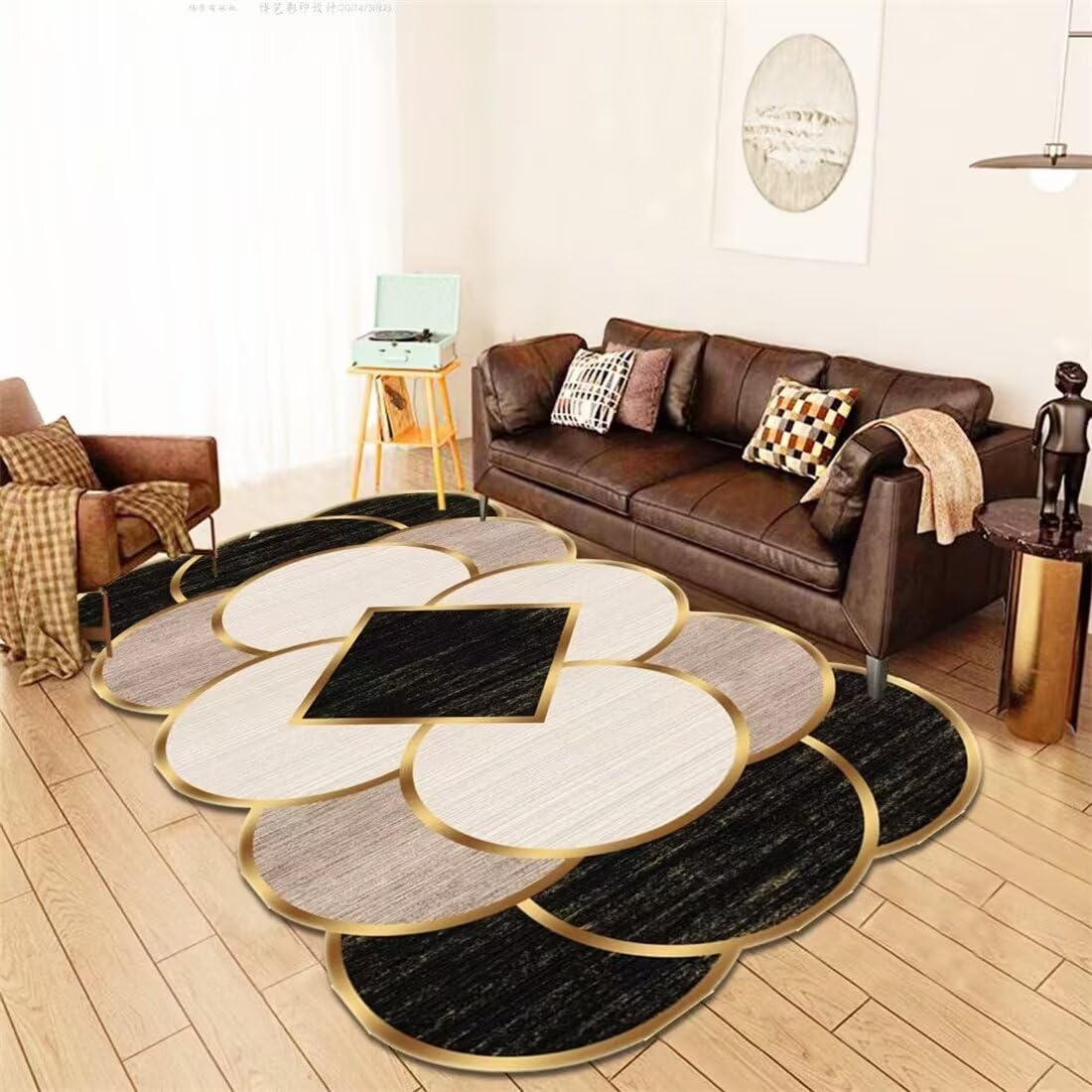 Tapis de salle a manger antiderapant et facile a laver