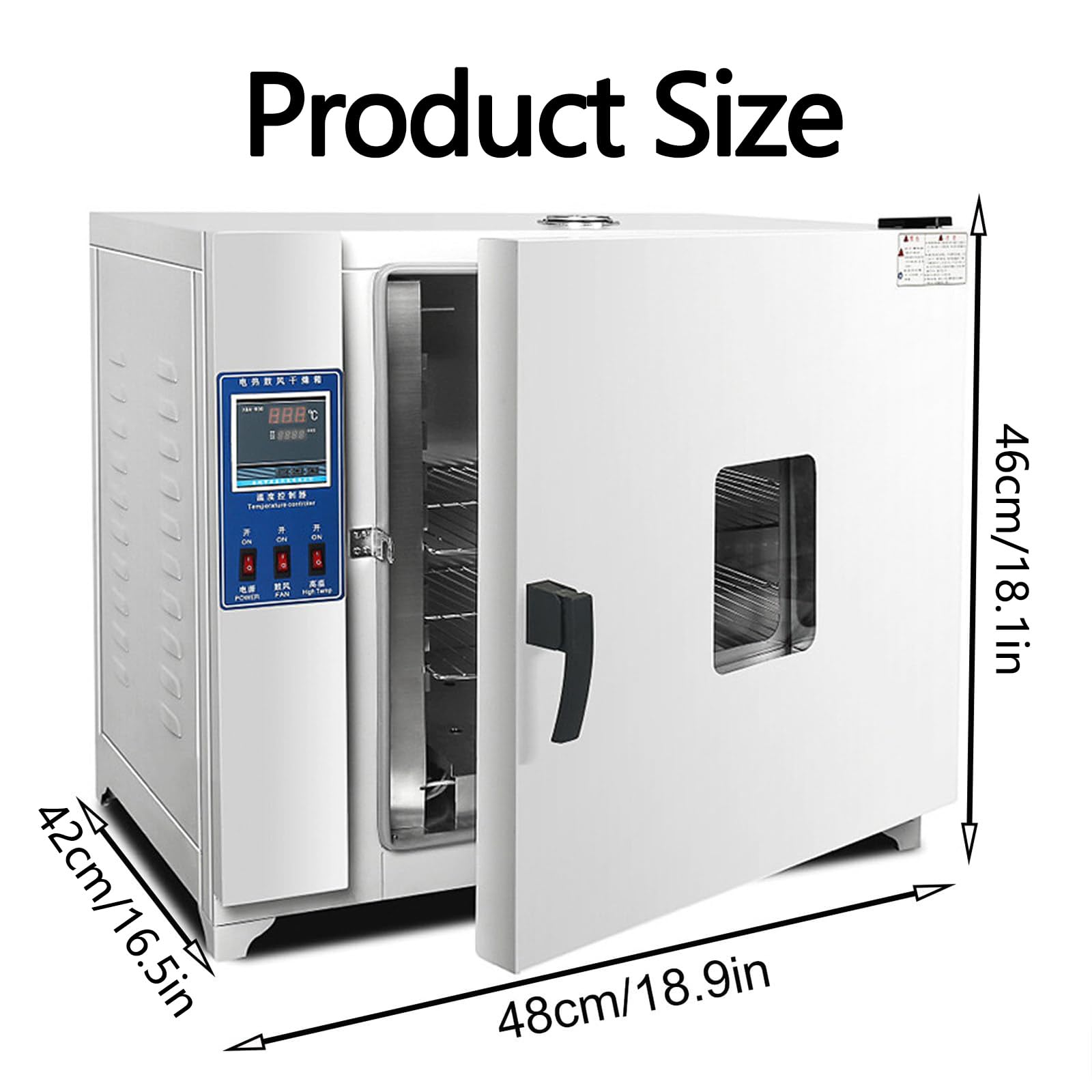 Piec do suszenia konwekcyjnego, elektryczny piec grzewczy 16 l, 50~300℃, cyfrowy piec laboratoryjny z wymuszonym powietrzem do przemysłu, szkół, instytutów badawczych
