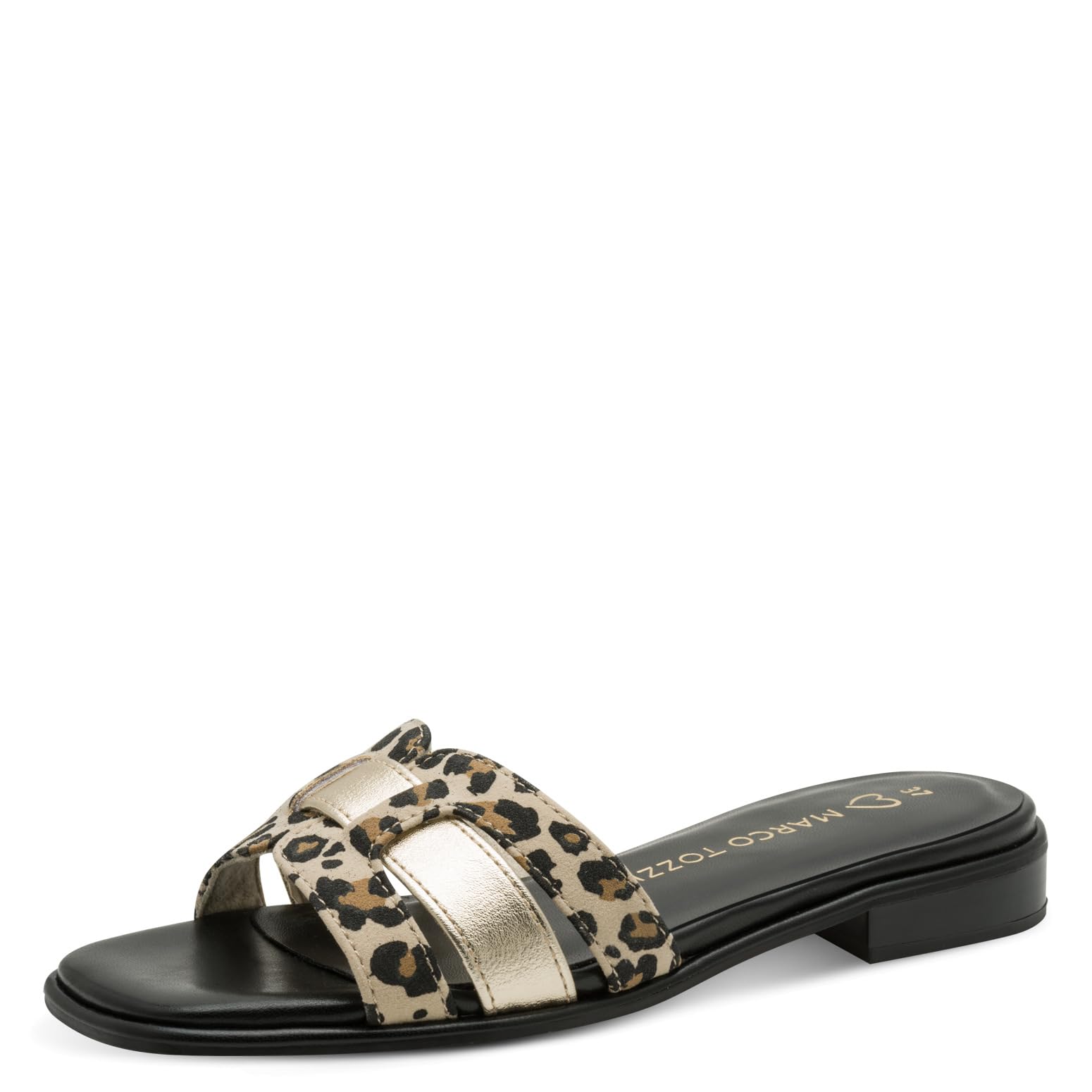 MARCO TOZZI Women's Sandal soft Feel Me Footbed soft Lining Vegan Modern, beige (LEO DUNE COMB), 4.5 UK