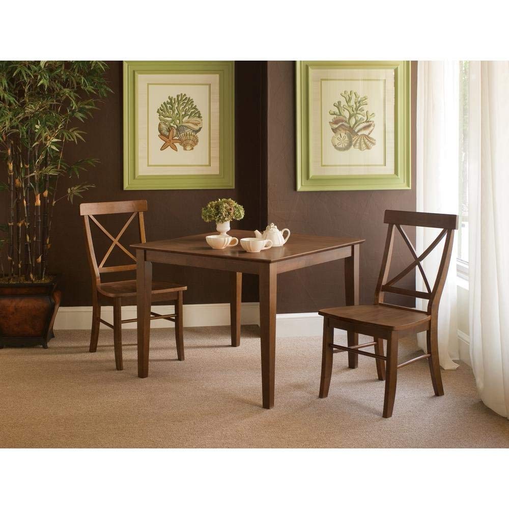 International Concepts - Mesa de comedor de madera maciza, 36 x 36 pulgadas 2