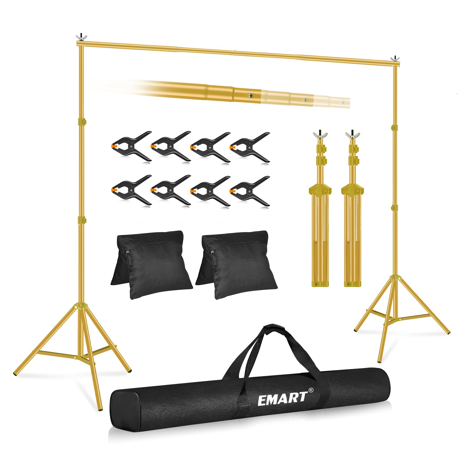EMART Backdrop Stand 10x7FT Adjustable Back Drop Stand for Party Photoshoot — Amazon image 14