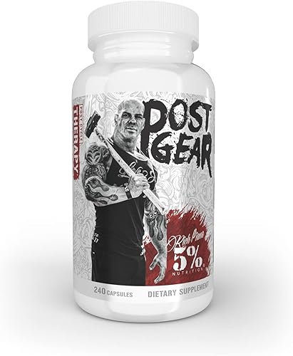5% Nutrition Rich Piana Post Gear PCT Support Booster  Bloqueador de estrógeno, inhibidor de la aromatasa  Suplemento de terapia de post ciclo  DAA,