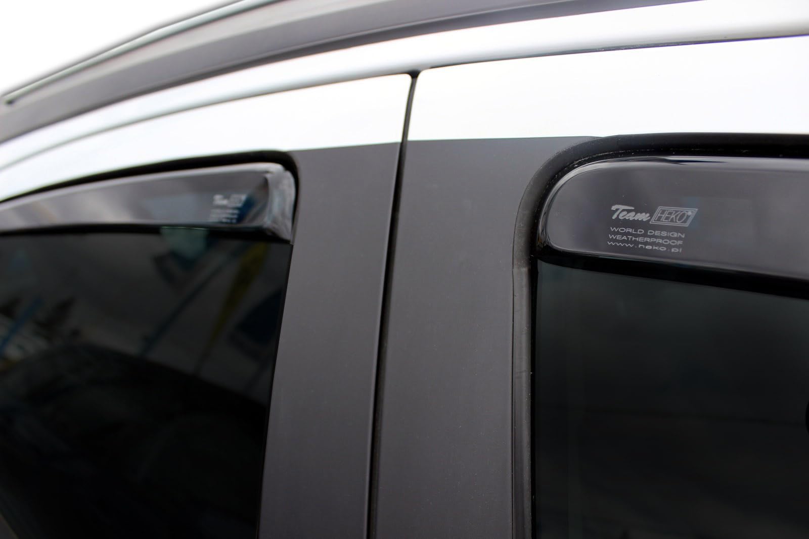 J&J AUTOMOTIVE Deflettori d'Aria per Opel Mokka 2012-2020, Set da 4 Pezzi, Nero Fumé Oscurato Heko
