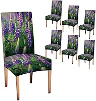 Vista 33 de CAPSCEOLL Fundas para Sillas De Comedor 4, Funda elástica para silla de comedor, lavable de elastano, fundas para sillas Parsons de cocina, Fundas