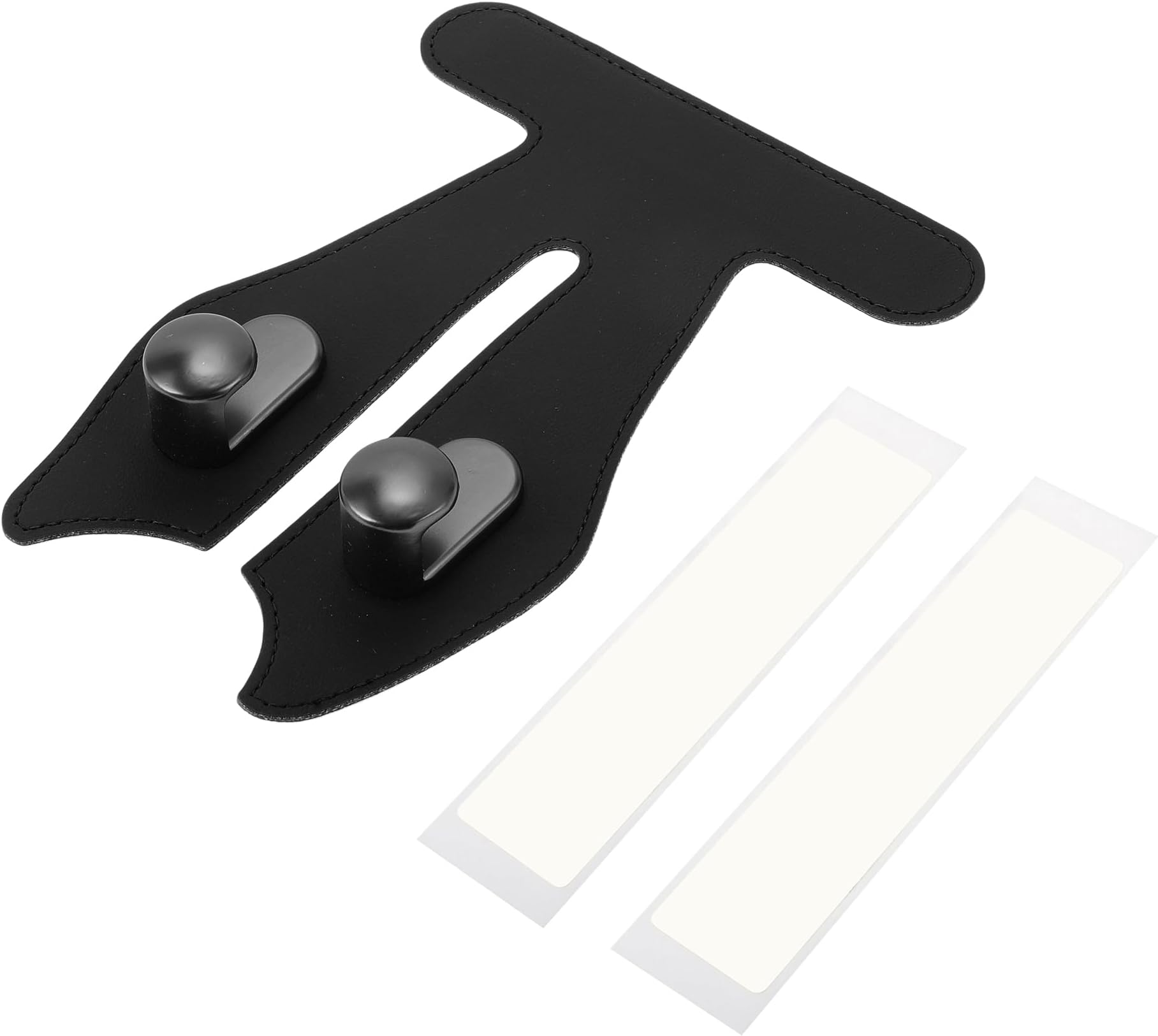 1 Pcs Universal Car Storage Hooks for Most Car, SUV, Truck Front Passenger Glove Box Hook Sturdy Faux Leather Black 7.09"x5.51"