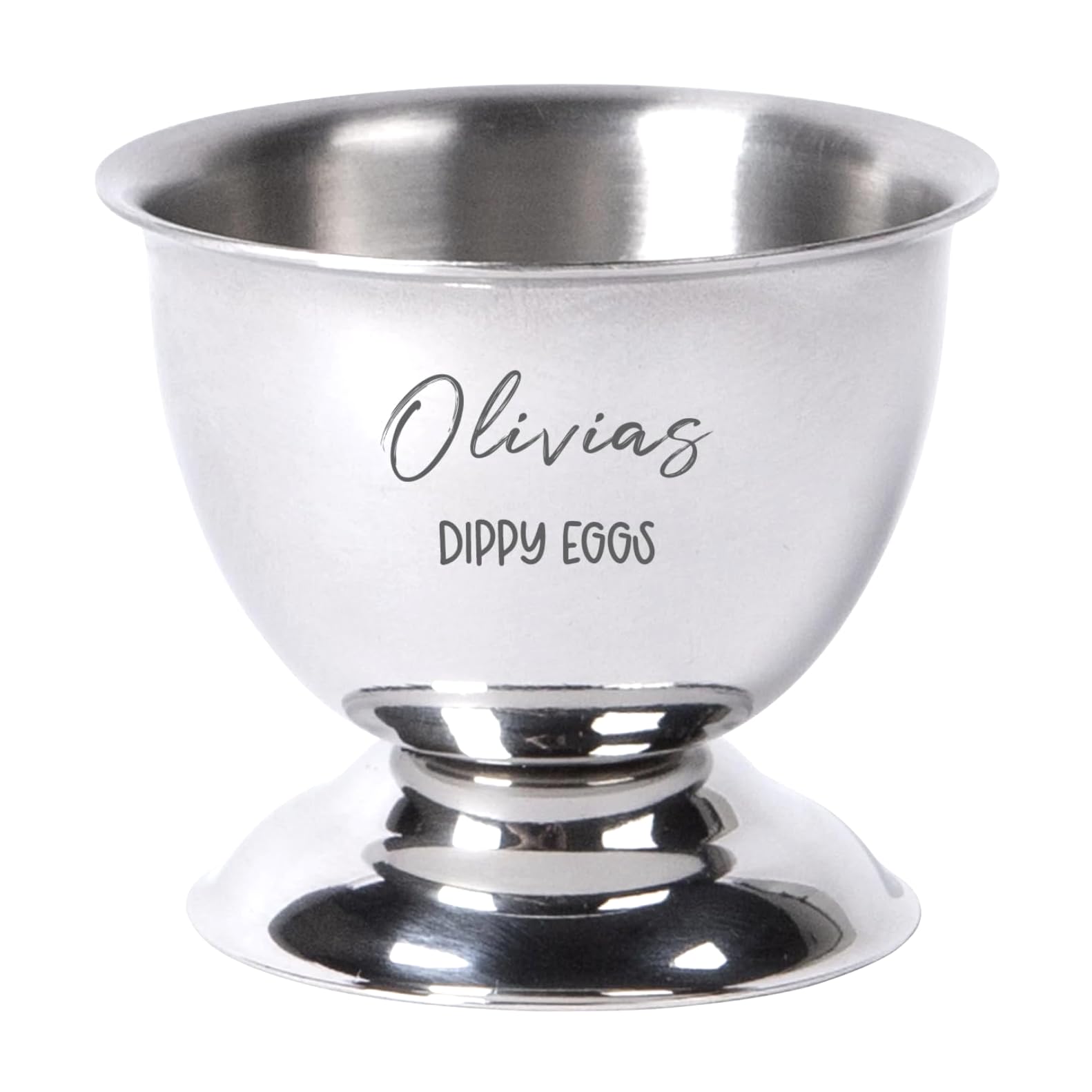 Personalised Engraved Egg cup, Breakfast, Easter, Gift, Easter Egg Alternative, Customised, Stainless Steel Bunny, Stocking Filler Dippy Egg