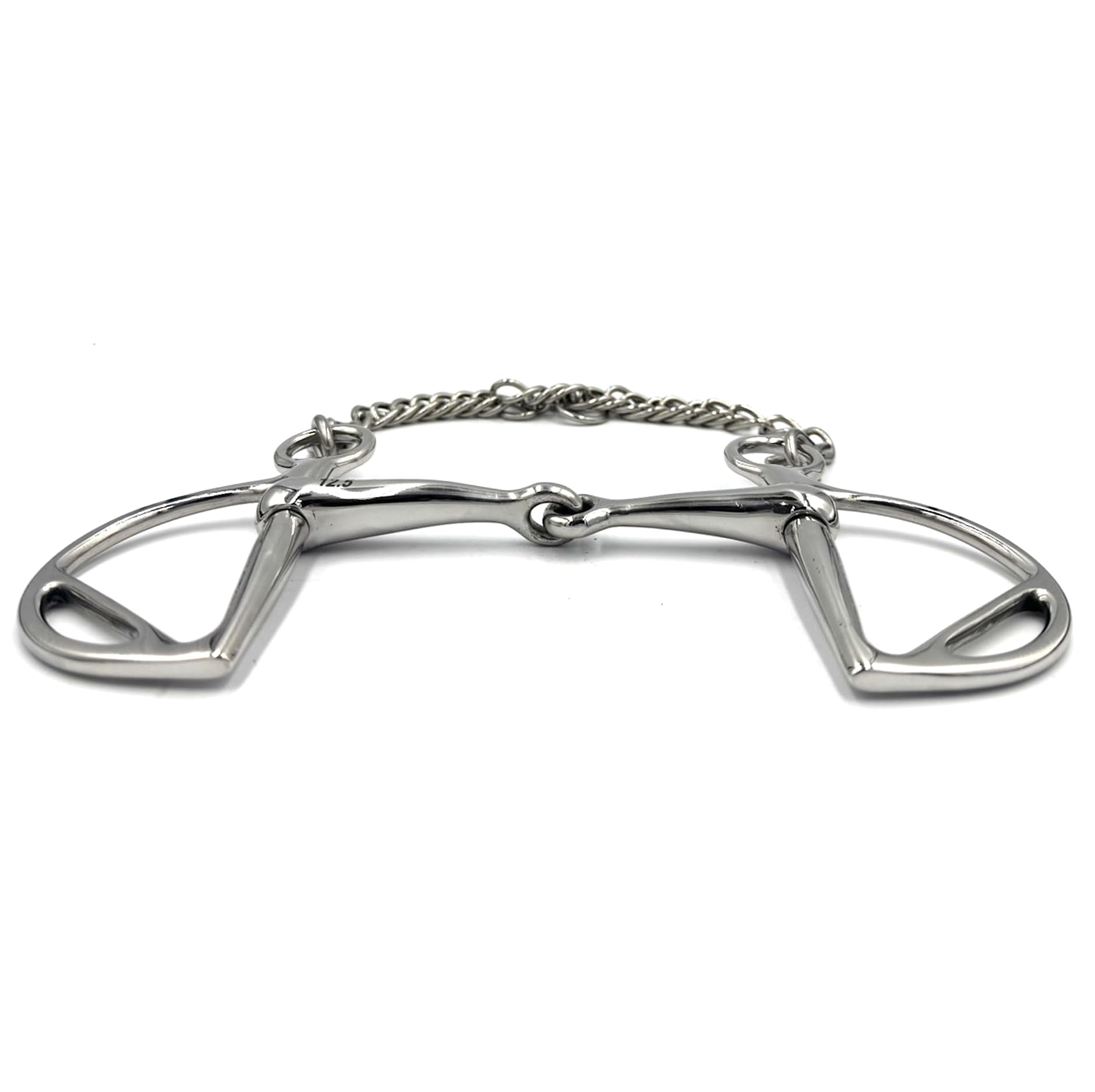 ES0114 Dentadura Kimblewick Springkandare Sencillo Roto Español Italiano Dee Bit de Acero Inoxidable Grosor de la dentadura 15 mm (14,5 cm)
