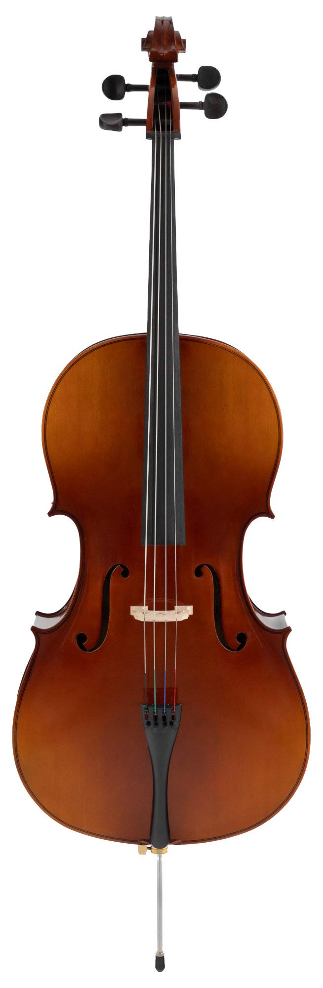 Classic Cantabile Student Violoncello 4/4: tavola in abete, fondo, fasce, manico e ponticello in acero, tastiera in tiglio tinto, meccaniche e capotasto in acero annerito. Include arco e custodia.
