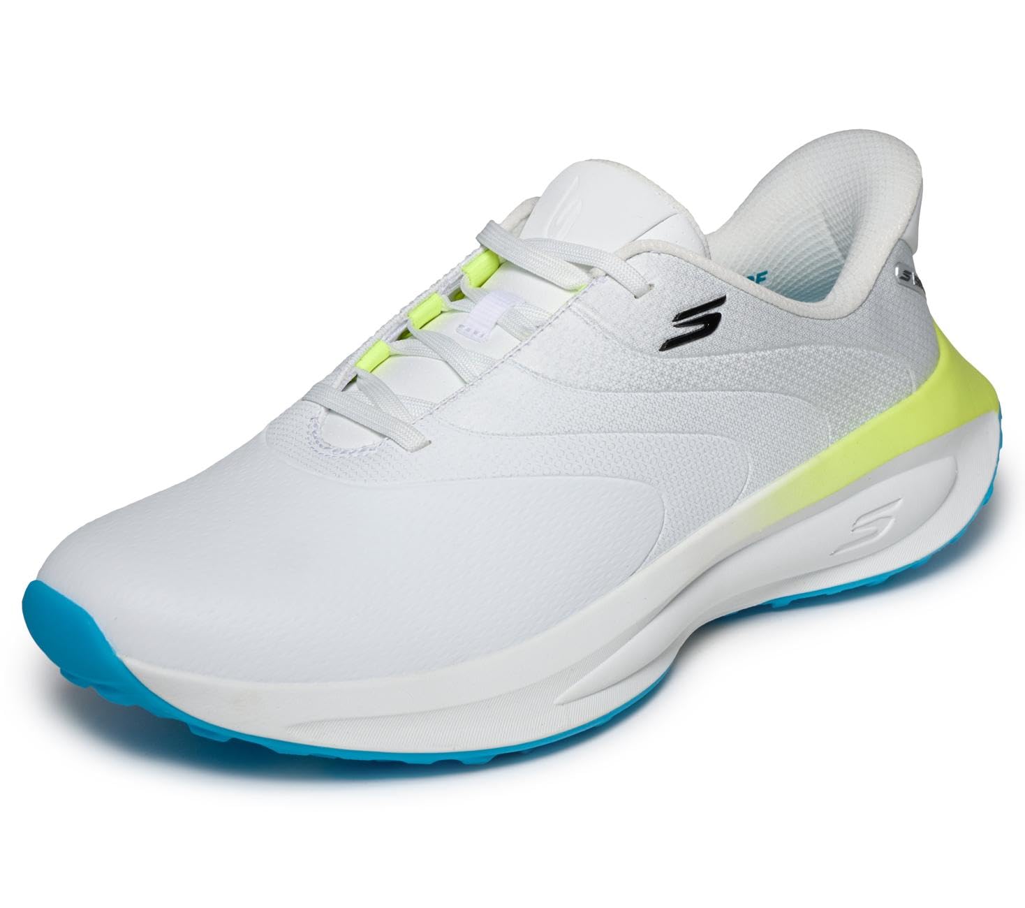 Skechers Men's White Slip-Ins Golf Waterproof: Flow Si Golf Shoes In Size 8.5 | Synthetic, Hyper Burst