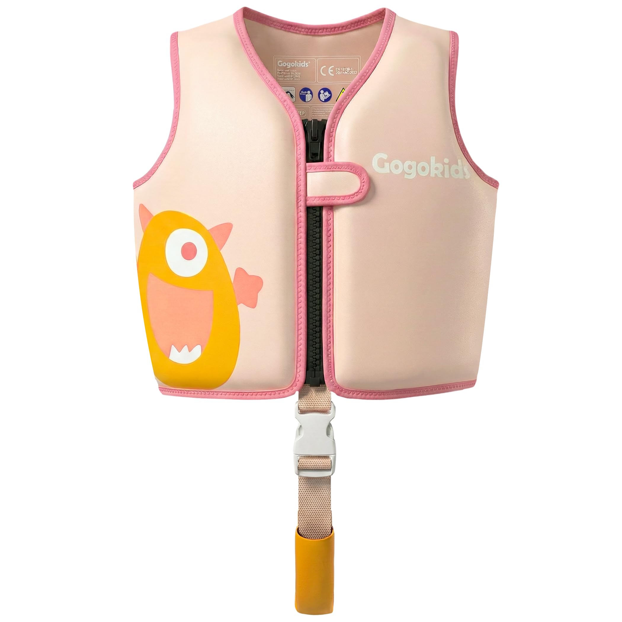 Gogokids Kids Swim Vest 15-30kg, Learn to Swim Float Swimwear for Toddler, Children Ultra-Soft Buoyancy Neoprene Jacket with Adjustable Crotch Strap for Swimming, Pools & Beach, 1-8 Years Old