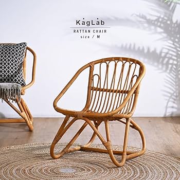 Amazon.co.jp: KAGLAB ラタンチェア パーソナルチェア 籐家具