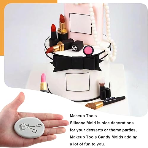 Miniatura 3 de Sijiangmold Herramientas de maquillaje, moldes de silicona, lápiz labial, botella de perfume, sombra de ojos, rizador de pestañas, molde para