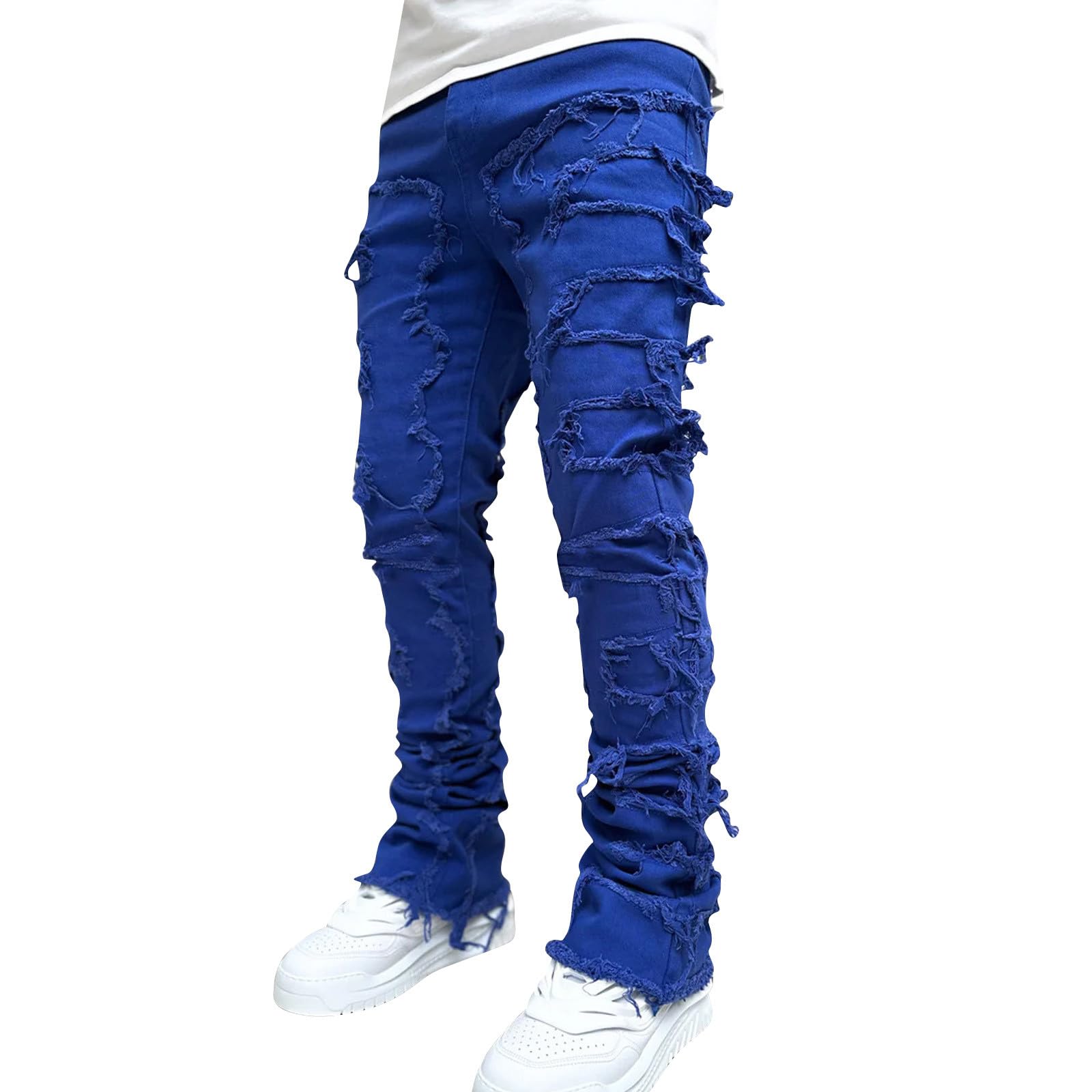 Slim Fit Jeans For Men Skinny Jeans Stretchy Distressed Ripped