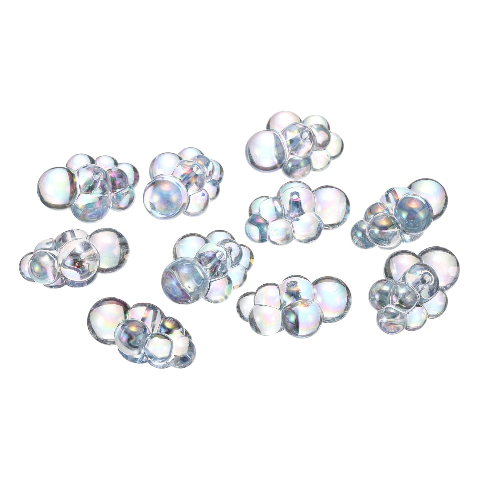 CoCud Bubble Clusters for Miniature Dollhouse Bathtub, 1:16 Scale Acrylic Blue Bubbles - (Applications: for DIY Craft, Fairy Beach Decor), 10-Piece