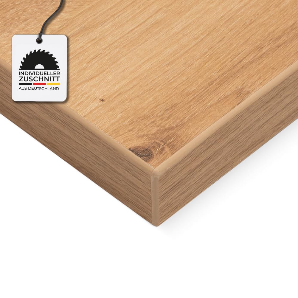 Spanplatte nach Maß - 3,8 cm stark, melaminbeschichtet, mit ABS-Kante - Made in Germany - für Möbel- und Innenausbau (Artisan Eiche, 60 x 60 cm)