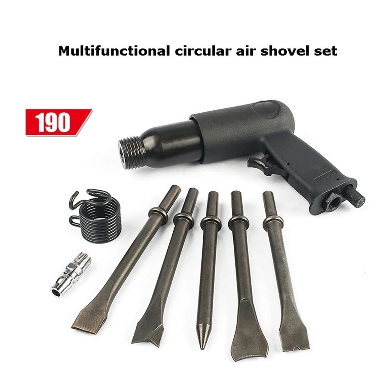 Martello pneumatico, Pale industriali martello pneumatico Set mini scalpello utensile multifunzionale(250mm)