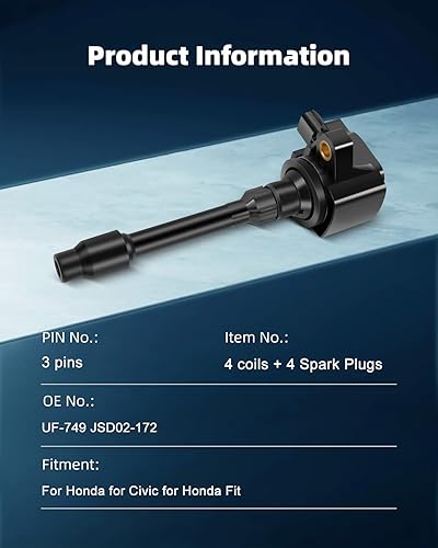 Vista 363 de ECCPP Bobinas de encendido portátiles de repuesto para automóvil compatibles con Infiniti I30/para Nissan Maxima 3.0L V6 2000-2001 Reemplazo