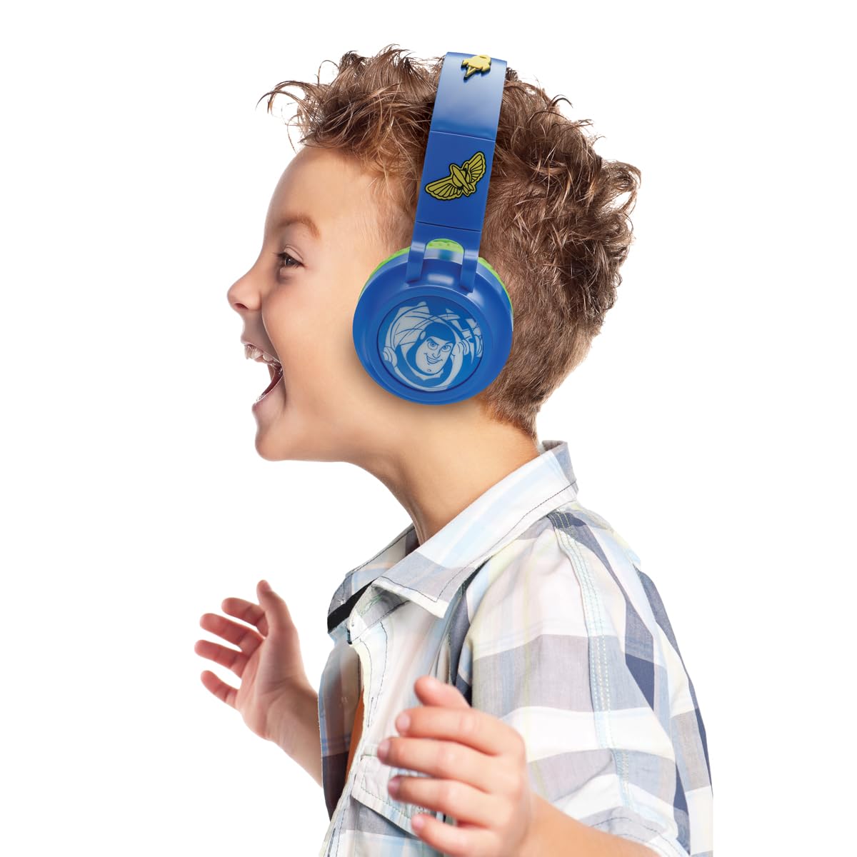 Lexibook, Toy Story Casque Bluetooth, HPBT015TS | 2-en-1 Bluetooth et filaire, design 3D, volume limité, Bleu