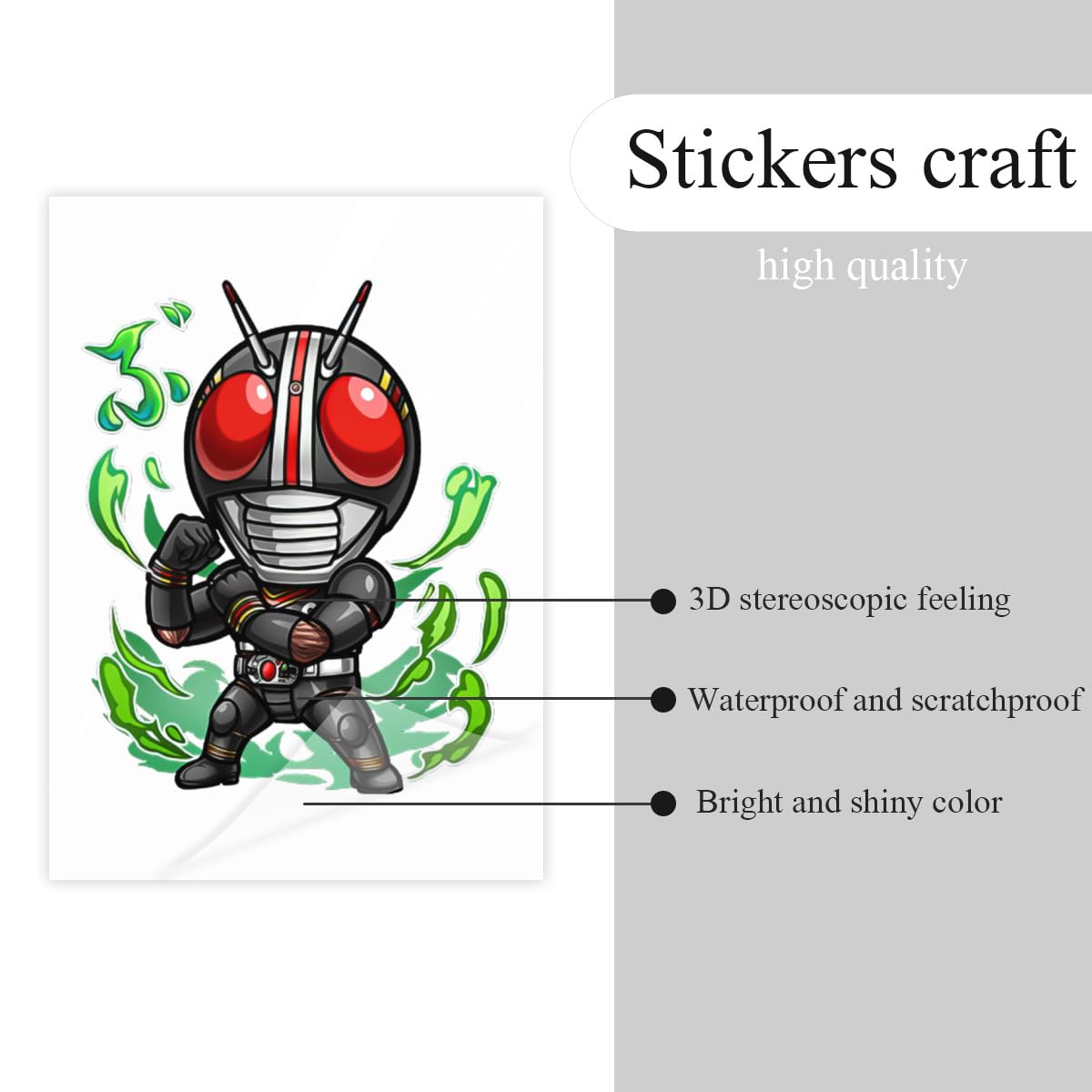 Amazon | 仮面ライダーBLACK ステッカー セット 手帳シール 防水PVC