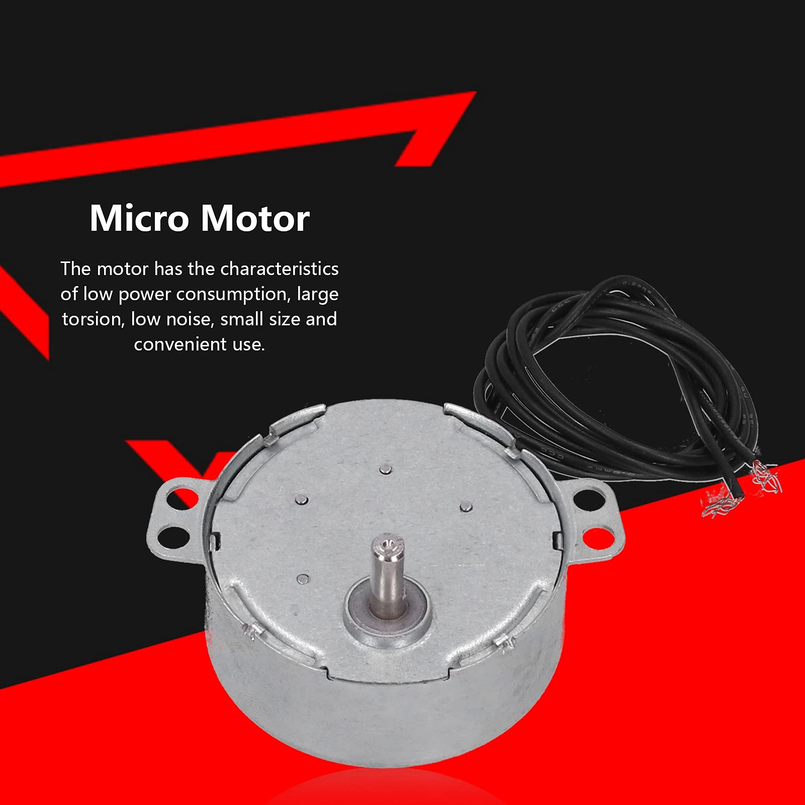 Micro Moteur Moteur Synchrone AC Aluminium Laiton TYC 50 220 240 V 2,5 3RPM 4W CCW Faible Bruit Couple Élevé Vitesse Constante pour Support d'affichage de Plateau Tournant de Chauffage de