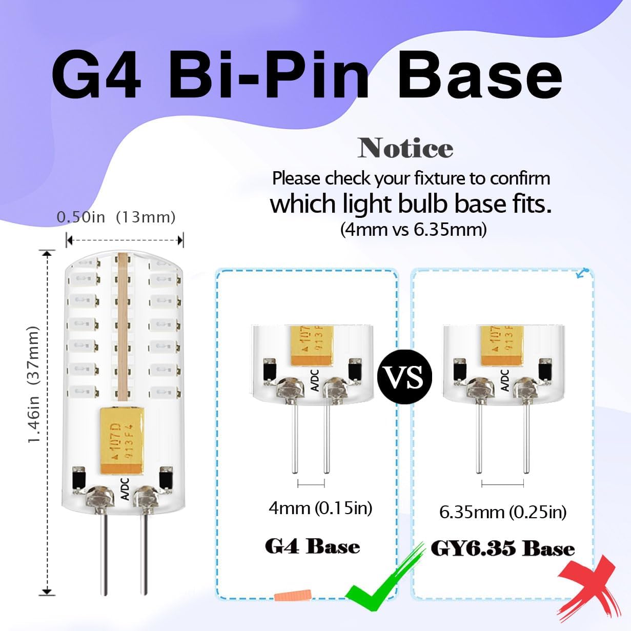 RGB G4 Bi-pin LED Bulbs 12V 3W 6-Pack(2X Red/2x Green/2x Blue), 20W-30W Halogen G4 LED Bulb for Low Voltage Christmas Holiday Party Decoration Outdoor Tree Landscape Light Bulbs