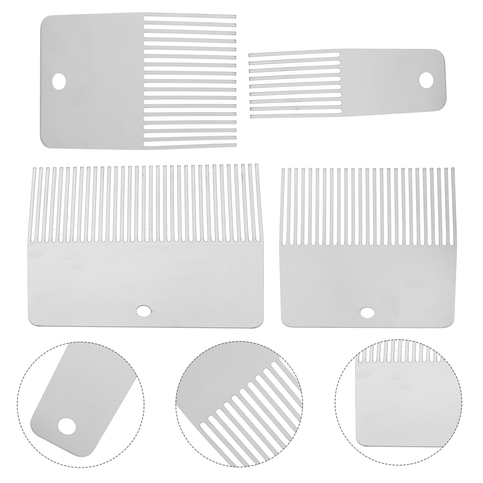Peine Texturizado para Pintar Vetas en Paredes de Acero Inoxidable Herramienta Resistente y Precisa Kit de 4 Piezas para Proyectos de Textura y Decoración del Hogar