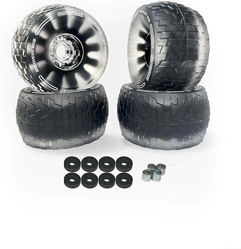 IWONDER Rueda de nube Discovery - Ruedas de monopatín eléctricas patentadas con núcleo de espuma amortiguadora todo terreno todoterreno translúcido