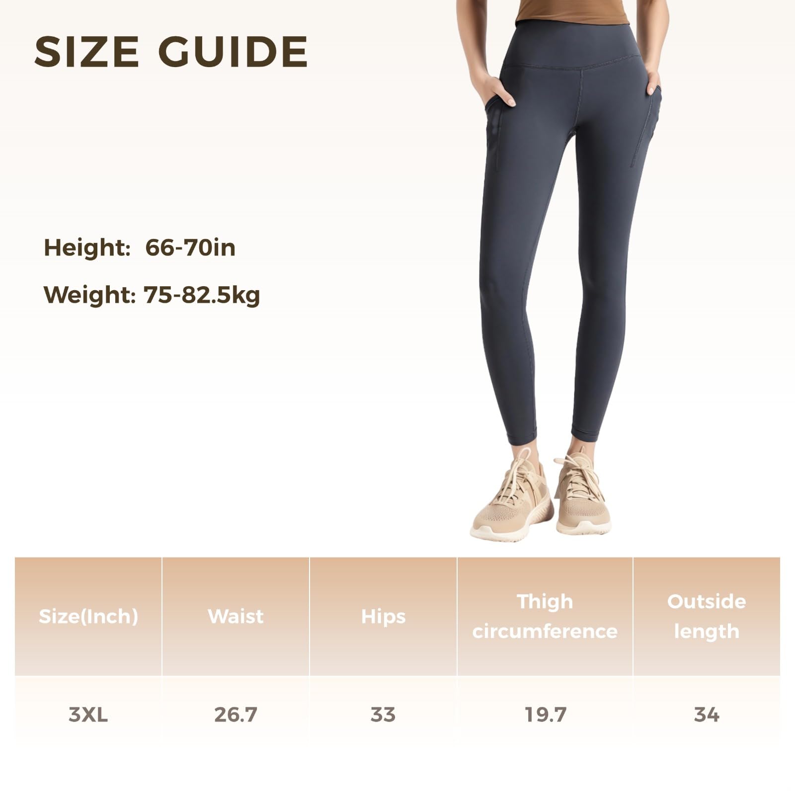 Bezszwowe legginsy do jogi z wysokim stanem dla kobiet, rozciągliwe szare spodnie treningowe do jogi i fitnessu, szary, 3XL